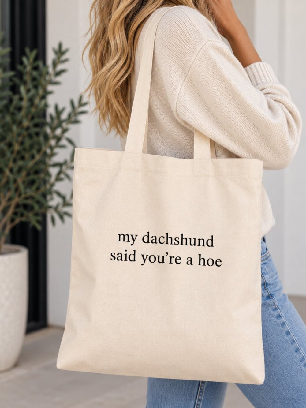 Funny Dachshund Tote Bag